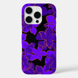 Funda iPhone 16 Pro Hanalei Hawaiian Hibiscus Floral Purple
