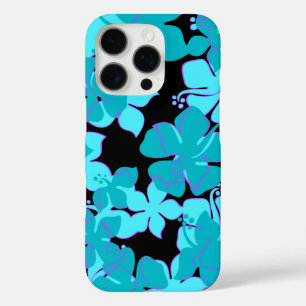 Funda iPhone 16 Pro Hanalei Hawaiian Hibiscus Floral Verde azulado