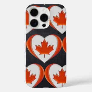Funda iPhone 16 Pro Happy BI Love Canada Heart Flag Maple Leaf no por