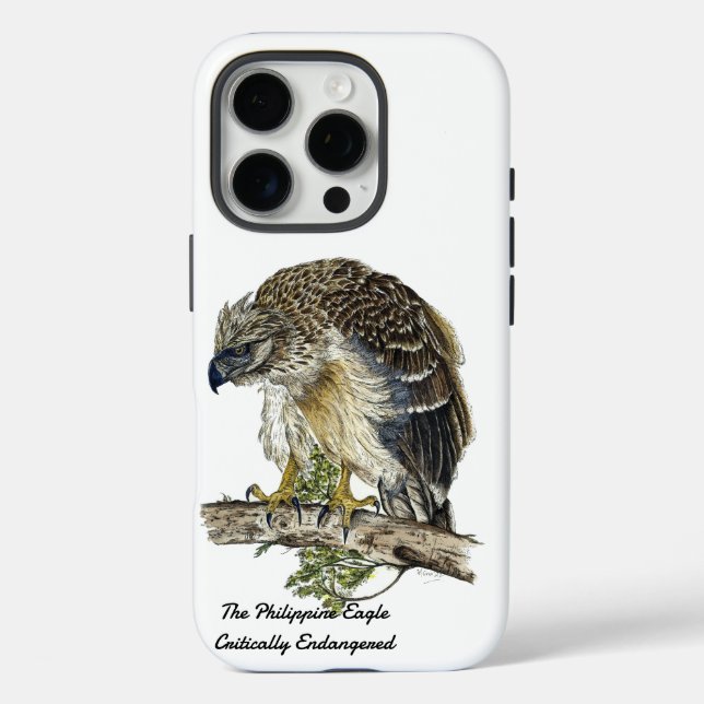 Funda iPhone 16 Pro Hermoso águila en peligro de extinción pintada a m (Reverso )