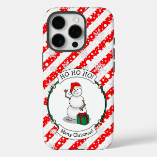 Funda iPhone 16 Pro Ho Ho Ho Ho Ho Feliz Navidad Santa Cute Snowman