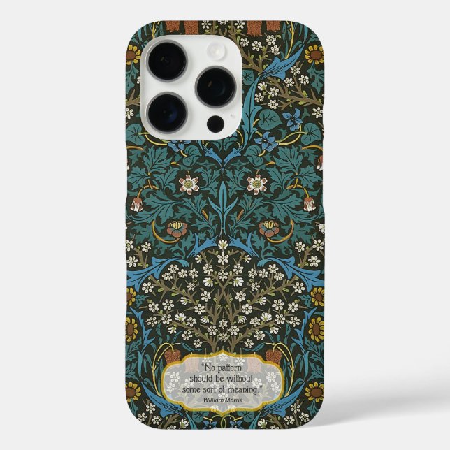 Funda iPhone 16 Pro Hoja de papel - William Morris (Reverso )