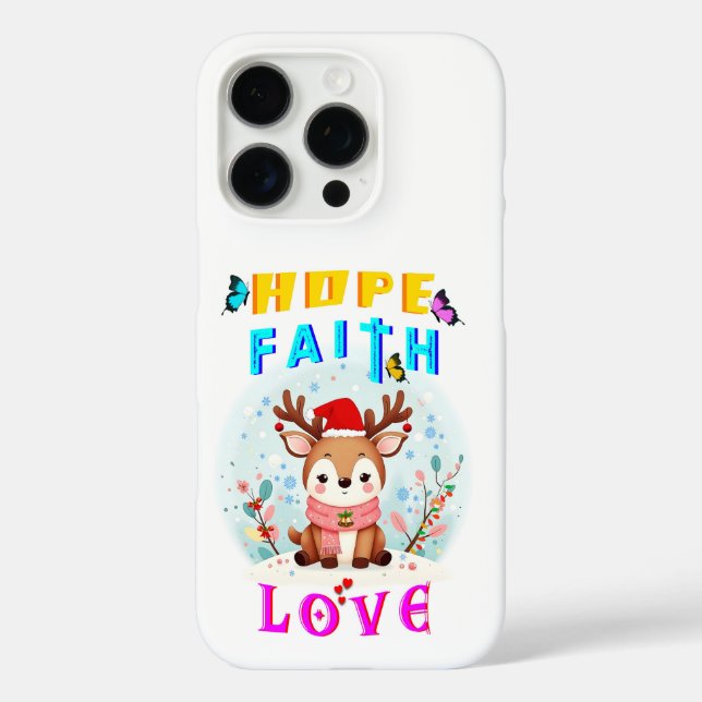 Funda iPhone 16 Pro Hope Faith Love (Reverso )