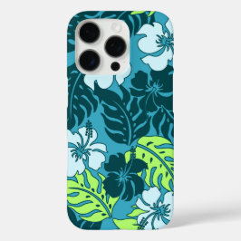 Funda iPhone 16 Pro Huakini Bay Hawai Hibiscus Floral Verde azulado