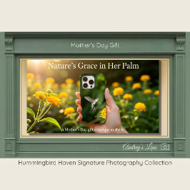 Funda iPhone 16 Pro Hummingbird | Lantana Art Phone Case Mother's Day