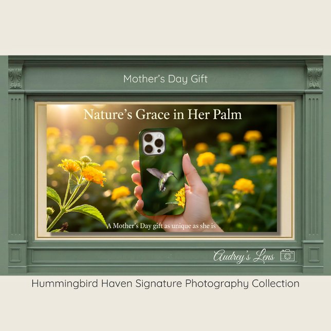 Funda iPhone 16 Pro Hummingbird | Lantana Art Phone Case Mother's Day (Subido por el creador)