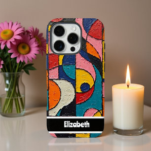 Funda iPhone 16 Pro Impasto texturizado para Earthy Geometric Smartpho