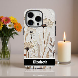 Funda iPhone 16 Pro Impasto texturizado para smartphone con floral neu