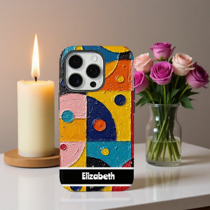 Funda iPhone 16 Pro Impasto texturizado Resumen de Smartphone geométri