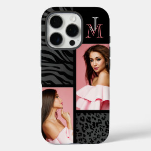 Funda iPhone 16 Pro Impresión de animales oscuros - Fotos Personalizad