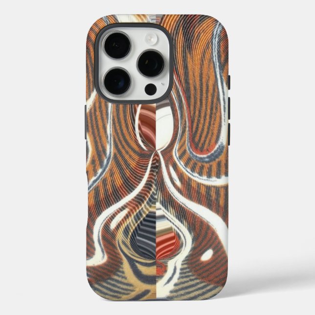 Funda iPhone 16 Pro Impresión de arte abstracto africano (Reverso )