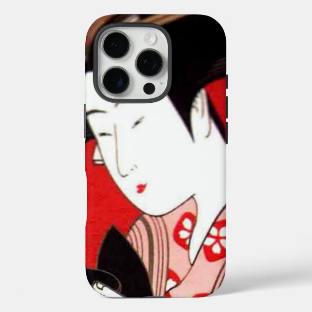 Funda iPhone 16 Pro Impresión de arte de ceremonia de té japonesa (Reverso )