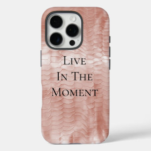 Funda iPhone 16 Pro Impresión de serpiente rosa de Rubor Rosa
