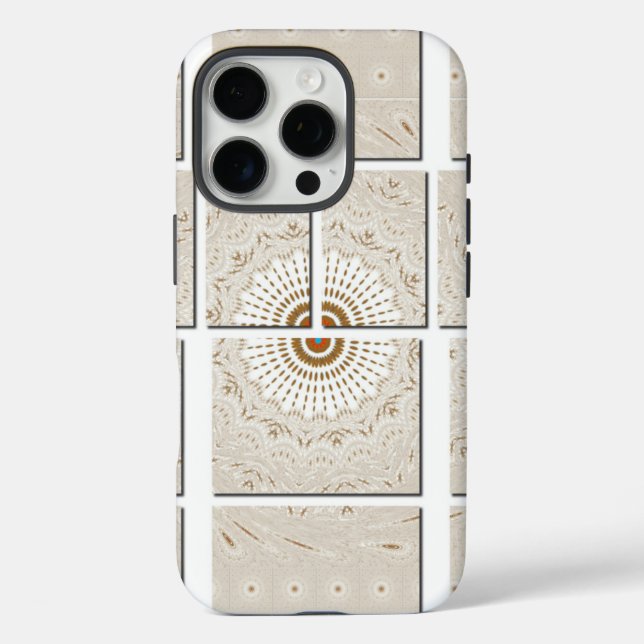 Funda iPhone 16 Pro Impresión tradicional africana de arte musulmán. (Reverso )