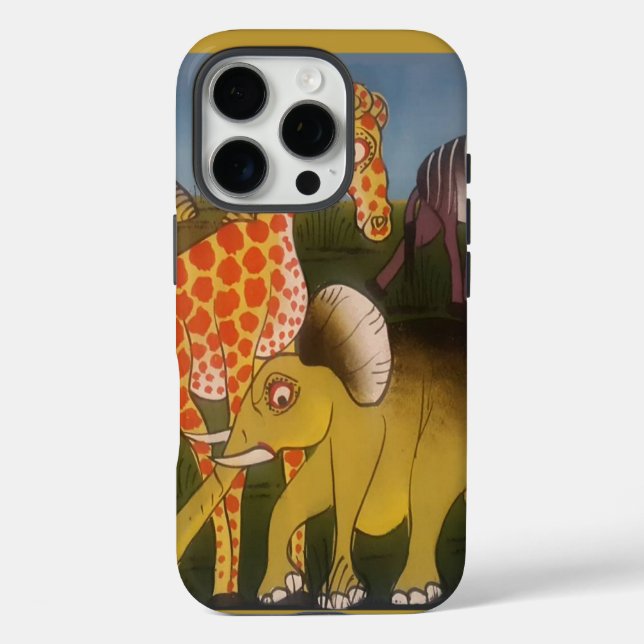 Funda iPhone 16 Pro Imprimir arte de trío africano (Reverso )