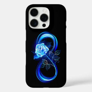 Funda iPhone 16 Pro Infinito brillante con rosa azul