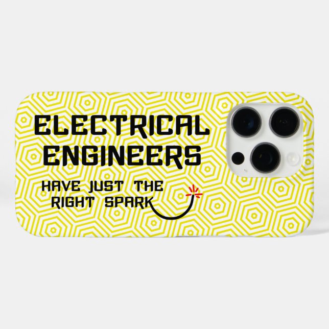Funda iPhone 16 Pro Ingeniero eléctrico con chispa derecha (Reverso (Horizontal))