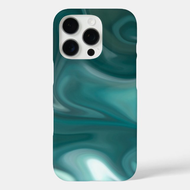 Funda iPhone 16 Pro iPhone / iPad case Teal Marble Abstract  (Reverso )