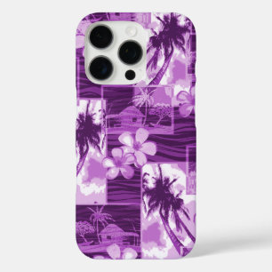 Funda iPhone 16 Pro Isla Niihau Violeta de árbol de palmas plumeria ha