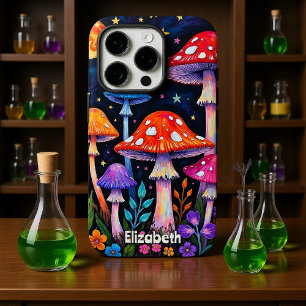 Funda iPhone 16 Pro Jardín de la luz de luna psicodélico