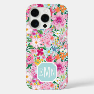 Funda iPhone 16 Pro Jardín Floral Colorido Monogramado