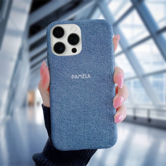 Funda iPhone 16 Pro Jeans azules denim occidental texturizado personal (Subido por el creador)