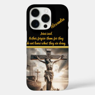 Funda iPhone 16 Pro Jesús Colgando Sobre La Escena De Las Aguas Tranqu