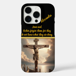 Funda iPhone 16 Pro Jesús Crucificado Sobre El Agua Pacífica