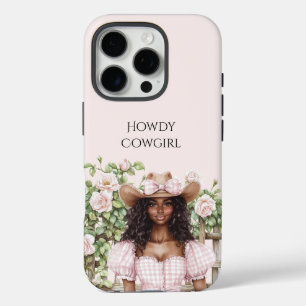 Funda iPhone 16 Pro Jinete con cerca floral de rosa rosa