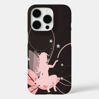 Funda iPhone 16 Pro Jolie fée rose et étoiles