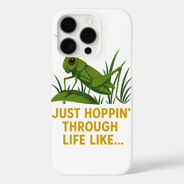 Funda iPhone 16 Pro "Just Hoppin’ Grasshopper Art" (Reverso )