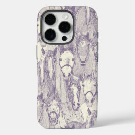 Funda iPhone 16 Pro just horses violet pearl