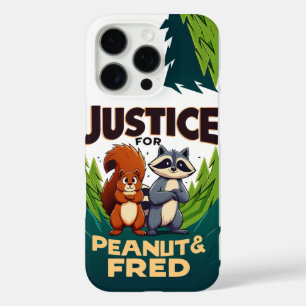 Funda iPhone 16 Pro Justicia para Peanut The Squirrel y Fred