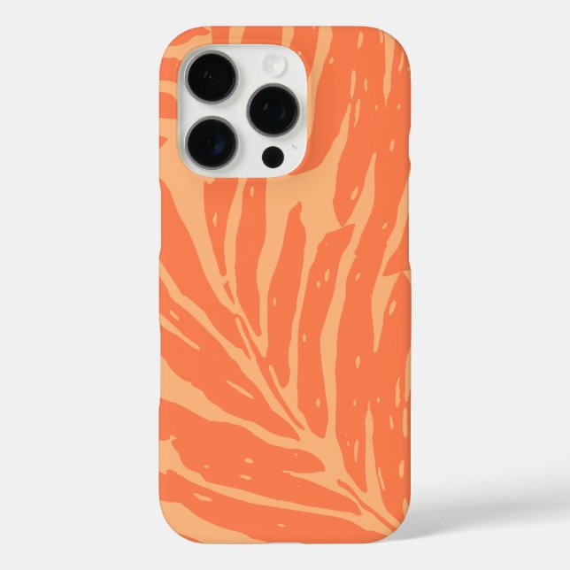 Funda iPhone 16 Pro Kahanu Garden Palm de Hawaiian Naranja (Reverso )