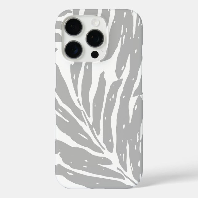 Funda iPhone 16 Pro Kahanu Garden Palm Hawaiana deja gris (Reverso )