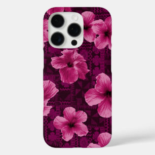 Funda iPhone 16 Pro Kalalau Tapa Hibiscus tropical hawaiano