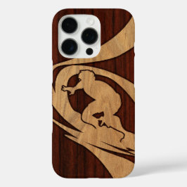 Funda iPhone 16 Pro Kewalos Surfista Hawaiano Koa Faux Wood