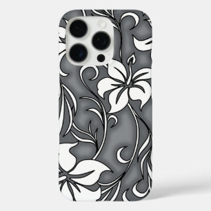 Funda iPhone 16 Pro Kilauea Hibiscus Hawai Gris Floral