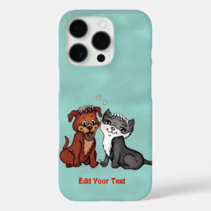 Funda iPhone 16 Pro Kitty y Puppy , Editar tu texto