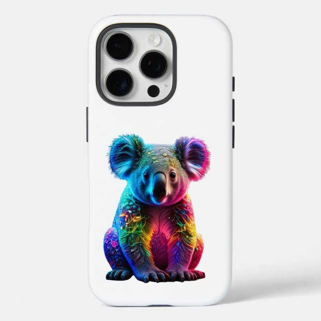Funda iPhone 16 Pro Koala brillante radiante (Reverso )