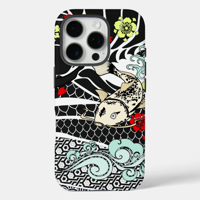 Funda iPhone 16 Pro Koi Fish Tattoo (Reverso )