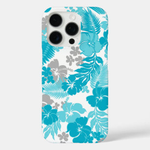 Funda iPhone 16 Pro Kona Bay Hawaiano Hibiscus Turquoise