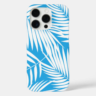 Funda iPhone 16 Pro Kona Palms Hoja Hawaiana Azul Tropical