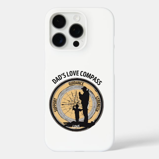 Funda iPhone 16 Pro La brújula de amor de papá (Reverso )