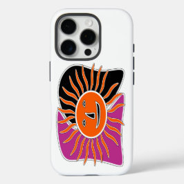 Funda iPhone 16 Pro La cara sonriente del sol Funda-Mate iPhone estuch