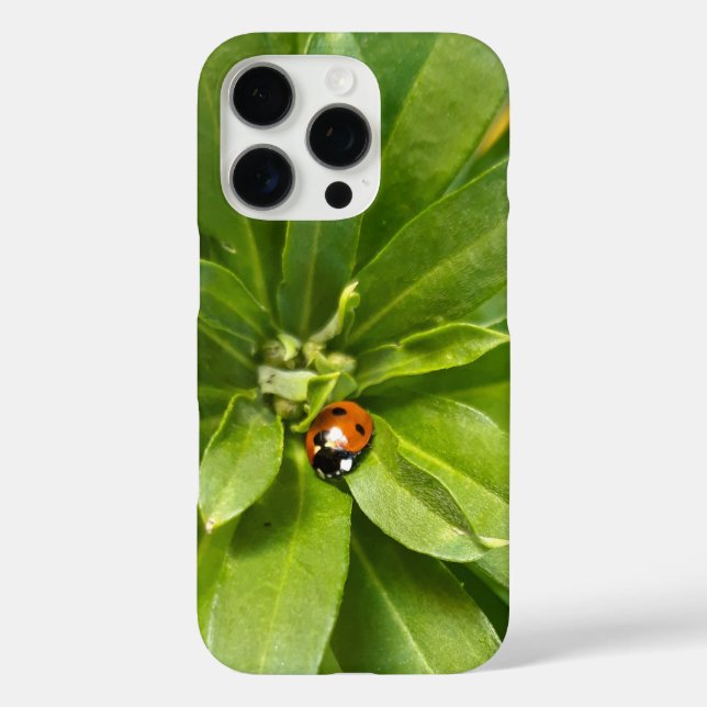 Funda iPhone 16 Pro Ladybug en Flores (Reverso )