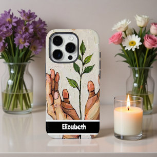 Funda iPhone 16 Pro Las manos abrazando el crecimiento con un diseño v