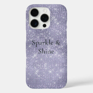 Funda iPhone 16 Pro Lavender Purple Glitzy Moda Glam Sparkle