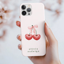 Lazo de corazón de cereza rojo y rosa lindo 