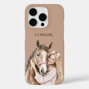 Funda iPhone 16 Pro Lazo Rosa Occidental Granja Vaquera Caballo